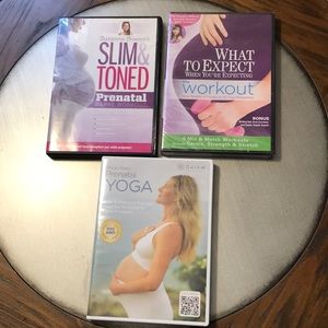Set of 3 dvd’s for prenatal fitness. Excellent pre owned condition.
